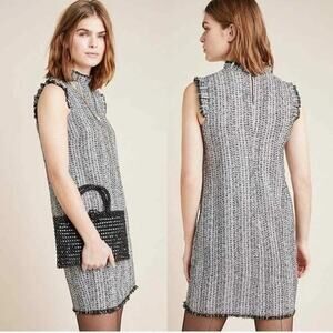 Anthropologie Eri & Ali Tori Metallic Tweed Shift Dress~Size S $148